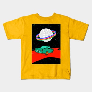 Colorful space ride Kids T-Shirt